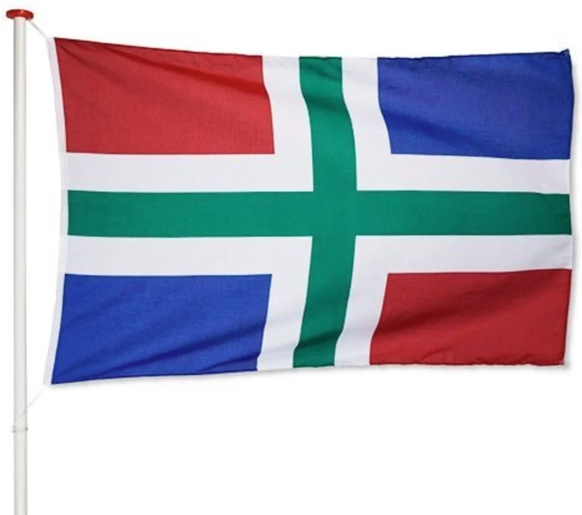Groningse vlag Groningen provincie | vlag Groningen geschikt voor vlaggenmast 6 meter | afm. 150x225 cm, polyester | VlaggenEnMasten.nl